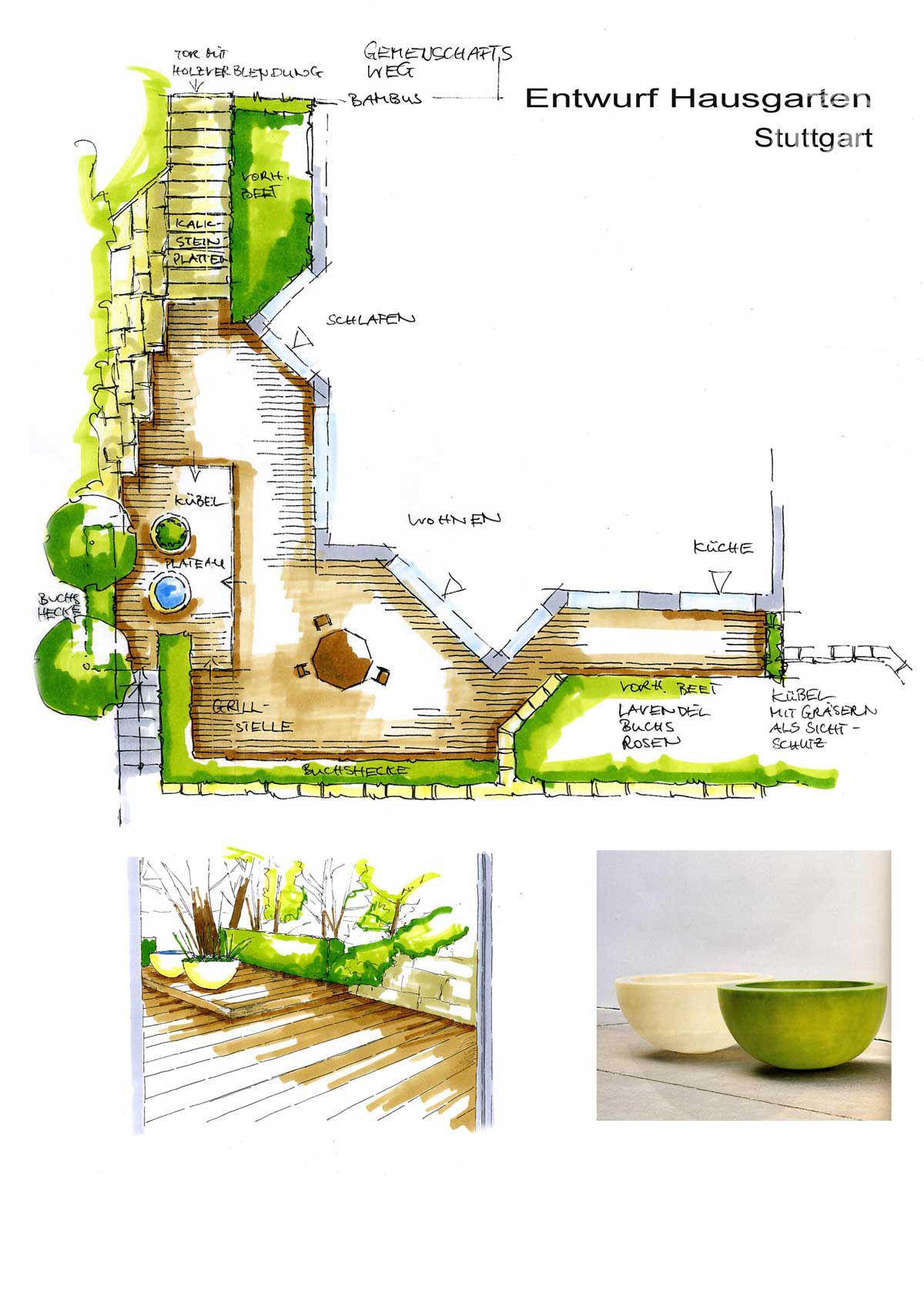 Gartenplanung Zeichnung 01
