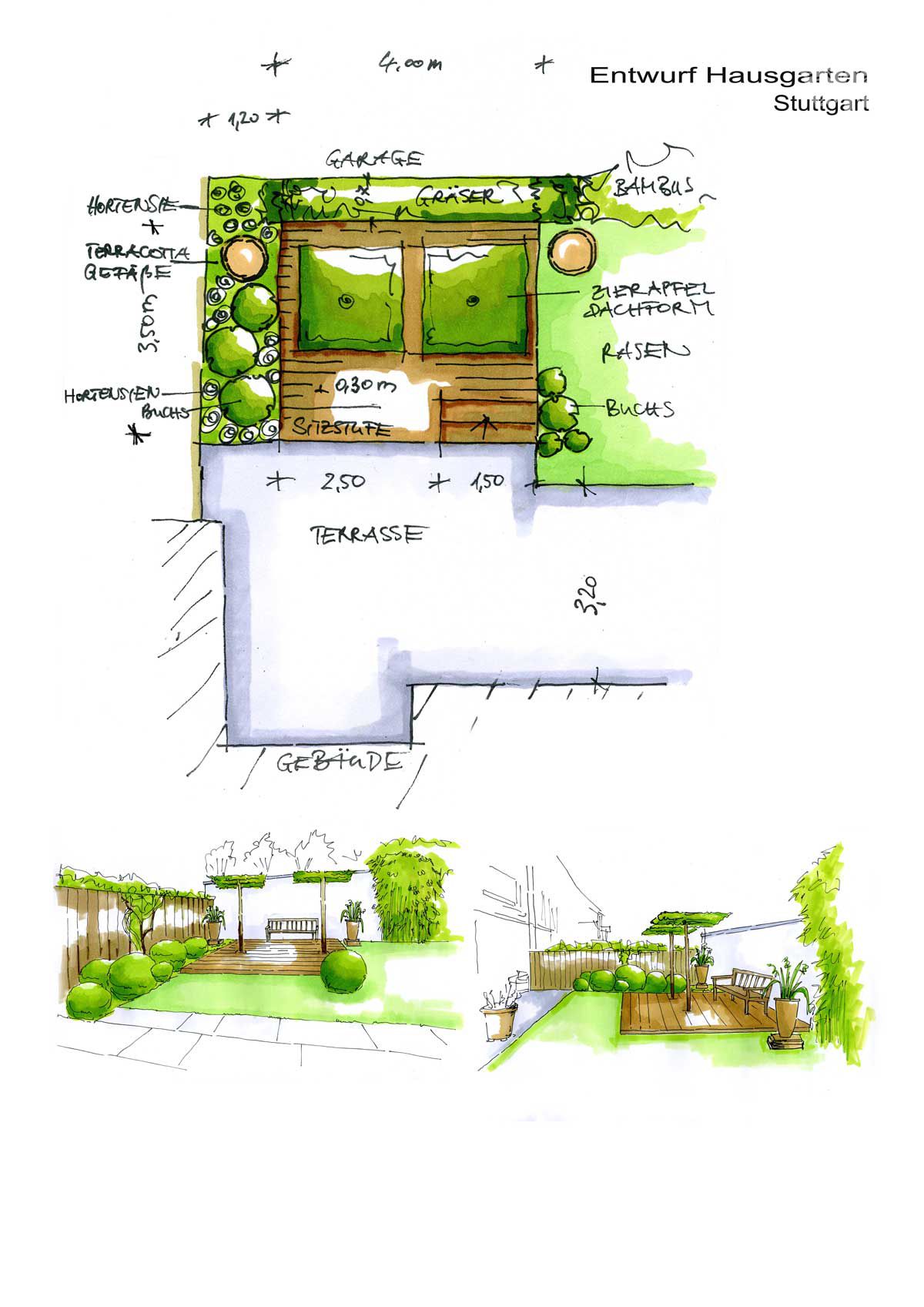 Gartenplanung Zeichnung 07