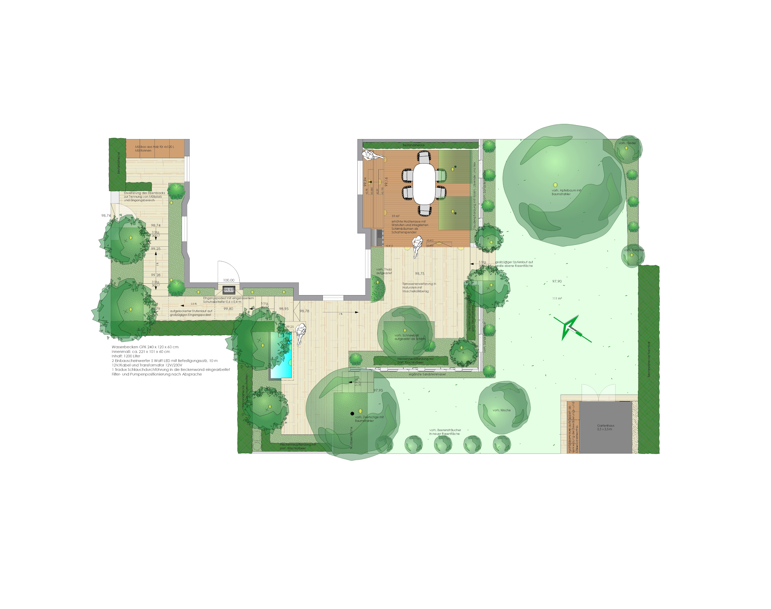 Gartenplanung Zeichnung 03